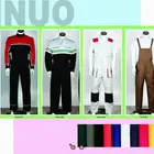 Workwear Uniforms Cotton Jumpsuit Workwear Coveralls Grey Fabric Anti-brass Press Stud Elastic Waistband Uniforms
