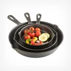 3 Cast Iron Skillet Pre Seasoned 8 10.5 12 Inch Stove Oven Fry Pans Cookware Set