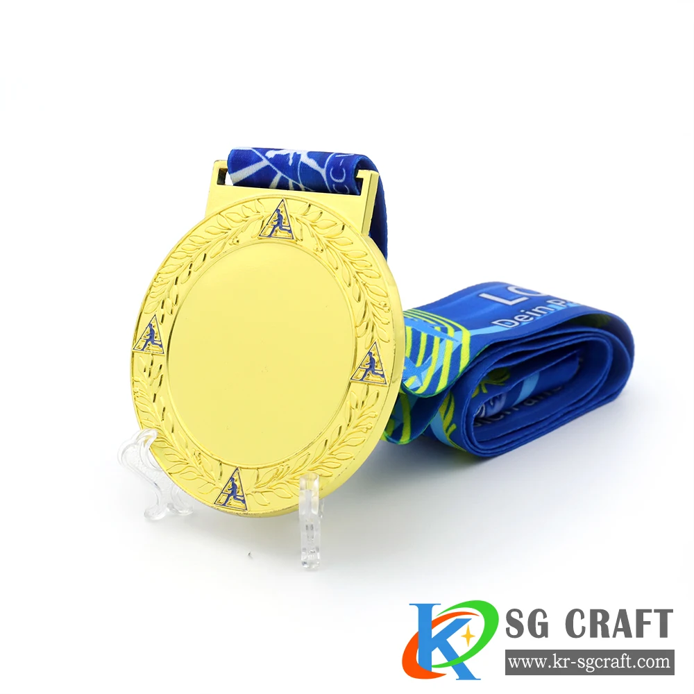 عالية الجودة مخصصة تصميم فارغة سبائك الزنك ماراثون الجري الرياضة جائزة ميدالية معدن الذهب مع شعار مخصص
