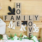 Family Wall Wood Sign Decor Factory Price Wholesale Irregular Chic Family Love Home Wall Decor Wooden Sign
