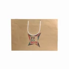 Custom Logo Print Shopping Kraftpaper Bag Kraft Paper Packaging With Handle