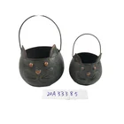 Flower Pot In Iron Vintage Embossed Garden Metal Flower Pot In Different Shape