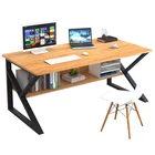 Modern executive walnut color wooden home office table office furniture office desk