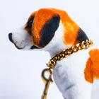 Width 31mm Length 26inch Stainless Steel Luxurious Cuban Link dog Gold Chain necklace Pet Jewelry