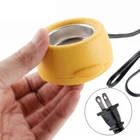 Yellow Mini Hot Pot Melting Keratin Glue Beads Glue Stove Constant High Temp For Fusion Hair Extension Repair Tools