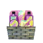 Bath Gel Gift Set Bath Gel Gift Set Custom Color And Packing Brown Wood Basket Bath Bubble Gel Gift Set For Lady