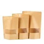 kraft stand up zip pouch brown kraft paper bags dried food packaging bags stand up pouch