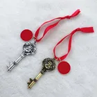Personalized Monogram vintage Santa key Christmas tree decoration Keychain