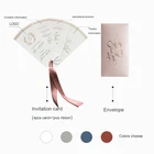 2020 New creative customized design luxury foil paper invitation card with envelope for wedding
