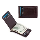 Handmade OEM ODM Wholesale Bi-fold Vintage Leather RFID Men Money Clip Wallets
