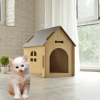 Wooden Outdoor Cat Dog House for Small Animals Pet Dogs Houses Cages Carriers