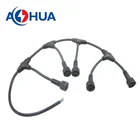 3 way T type cable splitter waterproof wire molded electrical connector