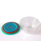 Kitchen round reusable safe outdoor transparent lunch box