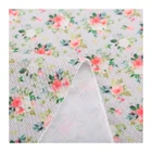Low MOQ price floral printed fabrics seersucker fabric rose wholesale for girls' dresses