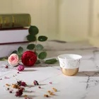 ファッション 12 ピース/セット繊細な白とゴールドのための磁器陶器磁器のコーヒーと紅茶セットアフタヌーンティー