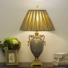 Table Lamp Glass Mediterranean Style Yellow Ceramic Table Lamp Design Retro Luxury Glass Table Lamp