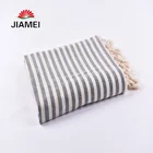 Cotton Linen Yarn Dyed Plain Customized Design Turkish Beach Towel