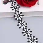 Wholesale price water soluble embroidery lace small crinkle chrysanthemum sun flower milk silk embroidery lace
