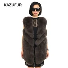 Real fox fur waistcoat back deatil women fur vest