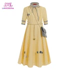 China Manufacturer High Quality Wholesale Casual Traditional Kids Girl Summer Dresses With Bag
