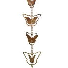 Iron Rain Chain Garden House Ornament Setting Empty Cup Iron Butterfly Rain Chain