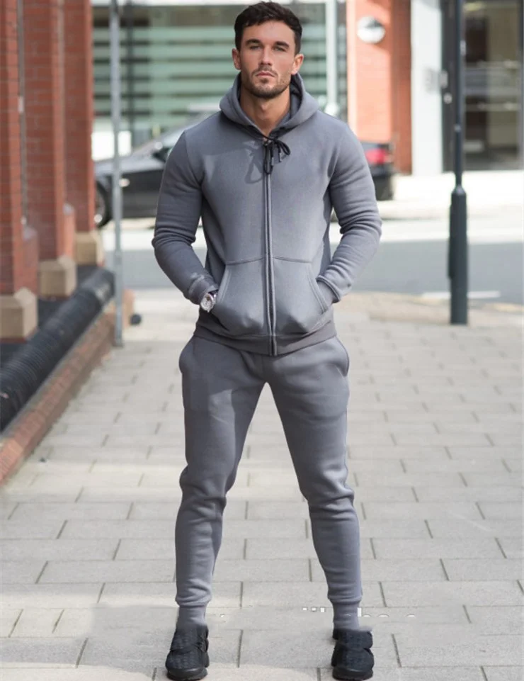 Polyester Fleece Lining Hoodie Tapered 
