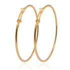 Hot sale Cheapest 18k Gold Silver 40mm -90mm Big Circle Hoop Dangle Earrings Women Jewelry
