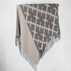 Fashion elegant custom knitted pure cashmere printed women's scarf