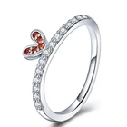 Original jewelry heart-shaped little princess diamond ring 925 sterling silver ladies index finger ring