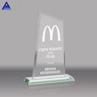Custom Words Achievement Clear Color Crystal Trophy For Corporate Awards And Gifts