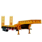 Machine Semi Heavy Load Trailer Loading 30 - 120 Tons Heavy Machine Low Bed Semi Trailer