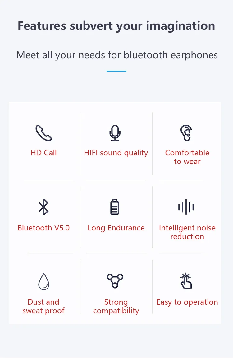 Amazon Hot Selling Tws Earbuds for airport Manufacturing Mono Headset Tw50 40 Bluetooth Headphone Wireless Earphone With Mic - ANKUX.COM