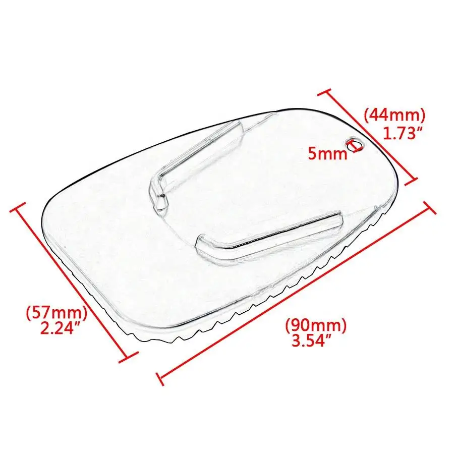 Black Universal Motorcycle Plastic Side Stand Moto Bike Kickstand Non-slip Plate Side Extension Support Foot Pad Base Wholesale