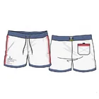 mens 100% polyester plain black marine and white casual shorts for men silver