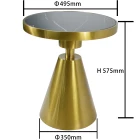 stainless steel base with faux marble top side table coffee table
