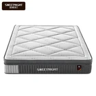 Light gray 35cm natural latex bamboo queen size bed and mattress
