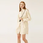 2019 new product high quality thigh length long sleeve casual women shirt