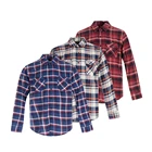 Best selling odm male men casual cheap red black plaid soft flannel shirt for men