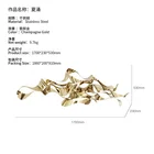 Factory Gold Art Factory Supply 2020 Stainless Steel Champagne Gold Metal Plate Wall Decoration Art Piece