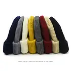Beanie Men Knitted Hat Beanie Skullcap Sailor Cap Cuff Brimless Retro Navy Style Beanie Hat TT 88