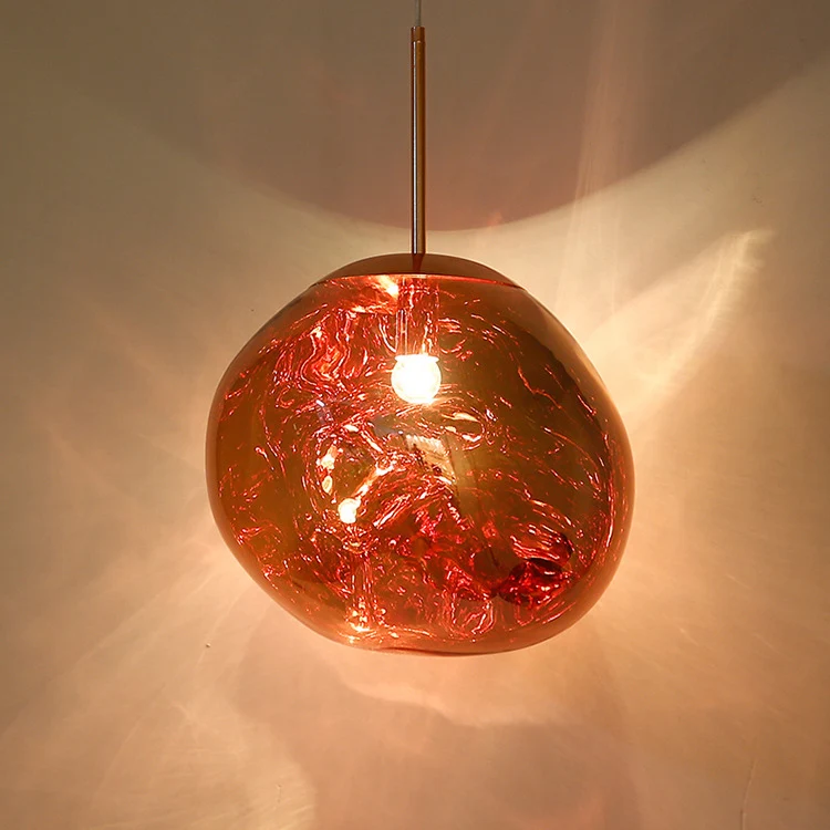 Modern hanging colorful glass pendant lamp designer acrylic pendant light for living room Shop Cafe Dining Room