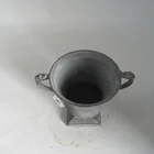 Pots Garden European Retro Iron Planter Flower Cheap Metal Pots With Square Base
