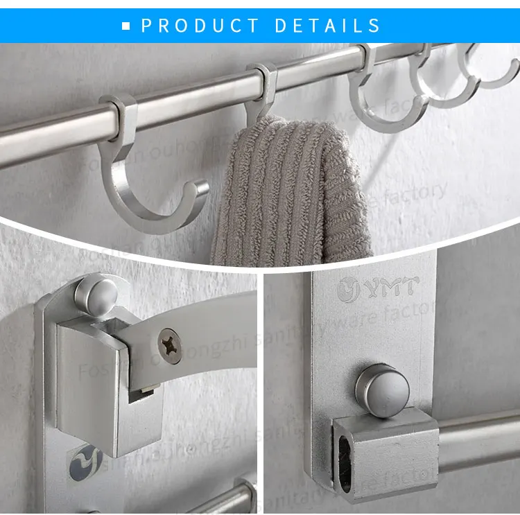 Towel Bars for Family And Hotel Bathrooms Towel Rack Shelf Brass Wall Towel Holder