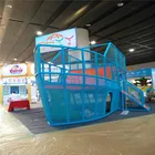 Indoor Children Playground Ship Park Colorful Unique Design Theme Climb Nets