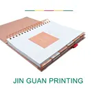 Free Sample Custom Design Flowery Cover Gold Corner Spiral Undated Stationery 2021 2022 Day Planner