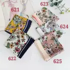 Flower Printed Womens Fashion Large Square Headcover Chic and Cheap Silky Head Scarf neckscarf