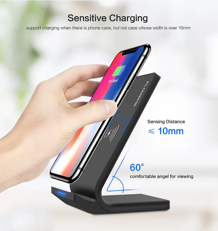 Chargeur rapide de Téléphone Sans Fil Qi Chargeur Rapide Support de Charge pour iPhone 8plus pour iPhone X Charge pour Samsung note 8 S8 - ANKUX Tech Co., Ltd