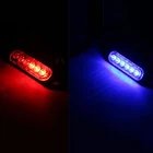 12v Emergency Vehicles car Pickup 4 LED Flash Light Amber Red Blue Truck Strobe LED Flashing Warning Light Lamp 12-24v