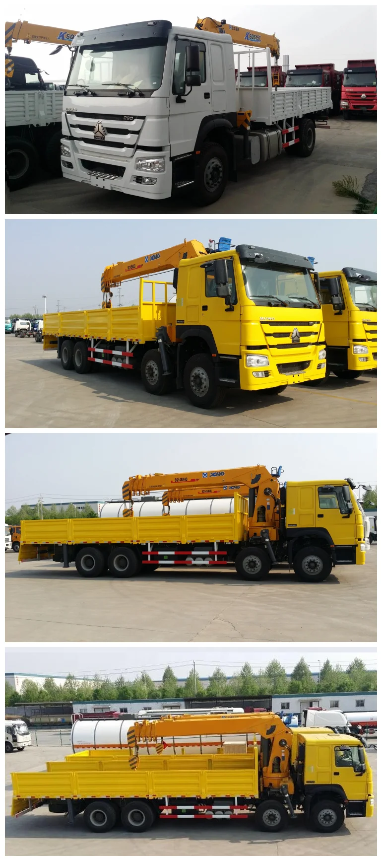 SINOTRUK HOWO 10 wheeler 8x4 10 ton crane truck mounted crane 30 ton crane