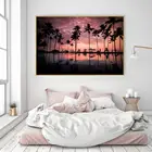 Dafen Beach Seascape Scenery Plant Printing picture Wall Art Canvas frame picture